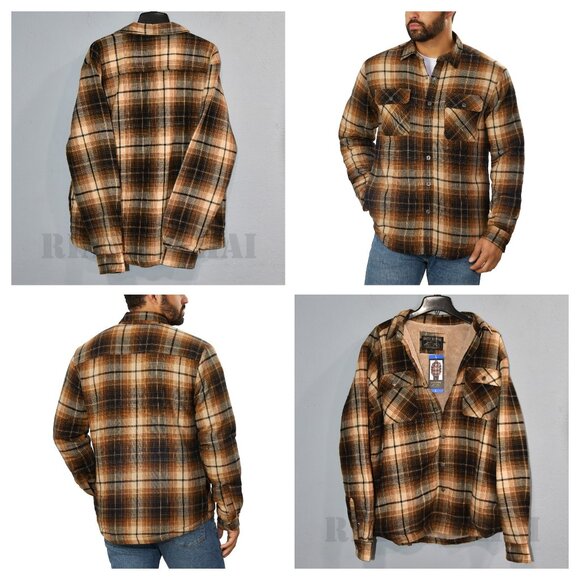Grizzly‎ Mountain Men's Flannel Shirt Jacket - Picture 1 of 8